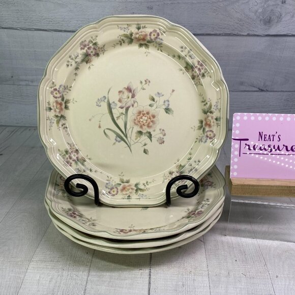 Mikasa PEONY BOUQUET Heritage Peach Blue Flower Oven Safe 11